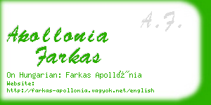 apollonia farkas business card